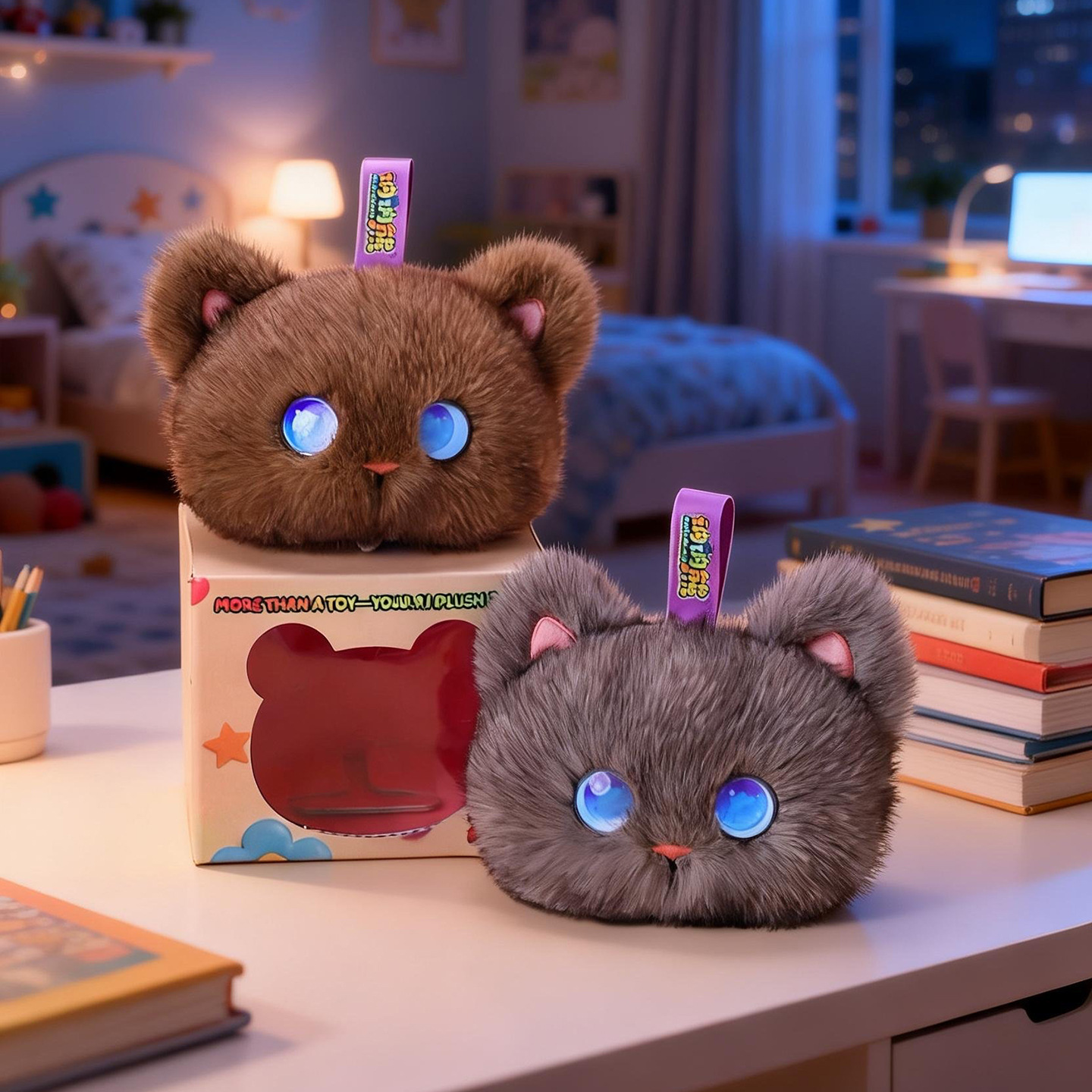 Interactive Cat Toy - Mainan Kucing Boneka AI Tobot, Teman
