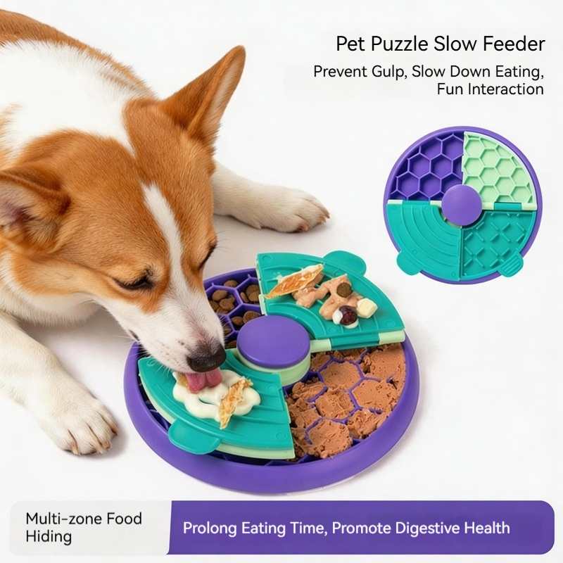 Pet Zone Supplies - Mainan Puzzle Interaktif Anjing, Pengumpan Lambat