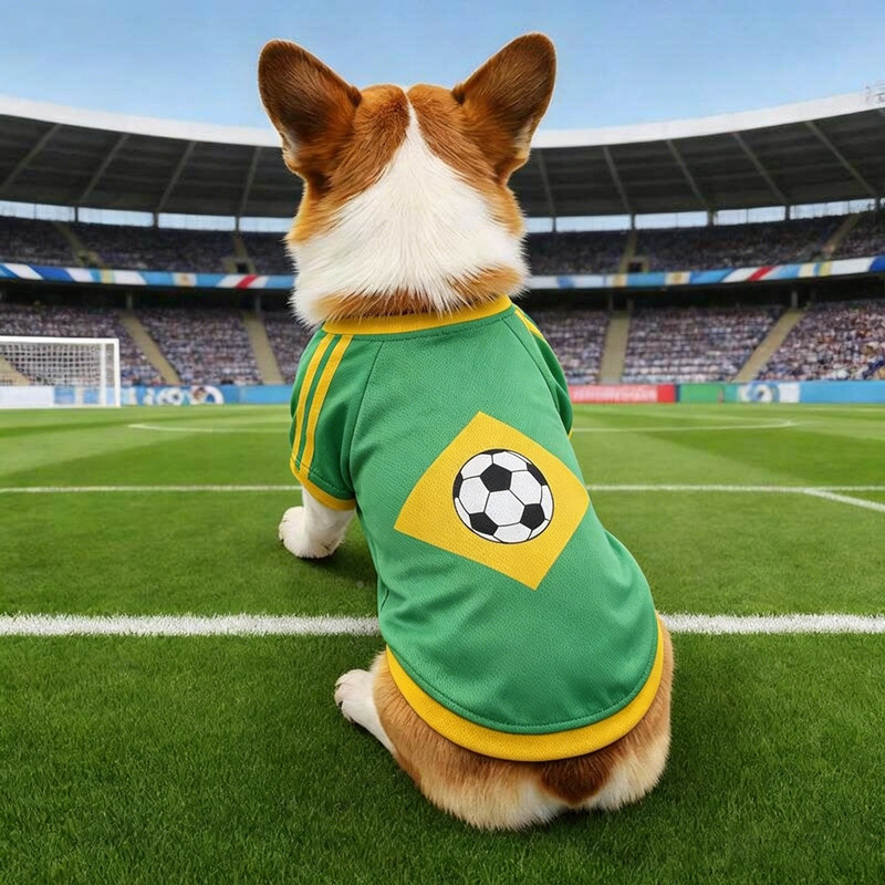 Pakaian Anjing Pola Sepak Bola - Pet Supplies Jersey ulasan dan harga