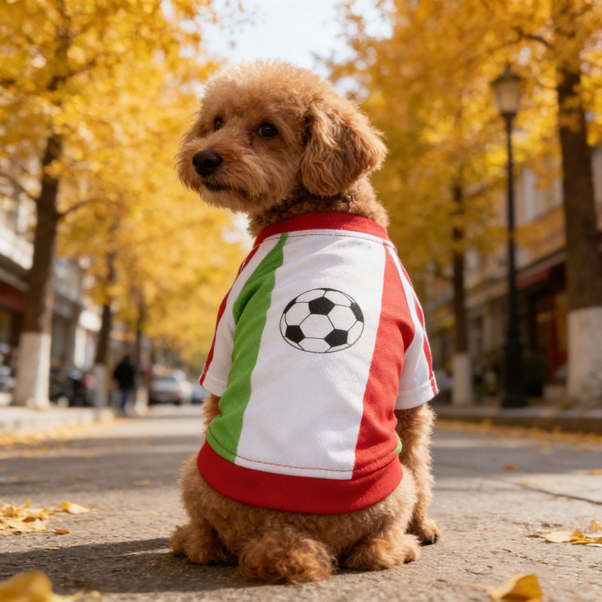 Pakaian Anjing Pola Sepak Bola - Pet Supplies Jersey ulasan dan harga