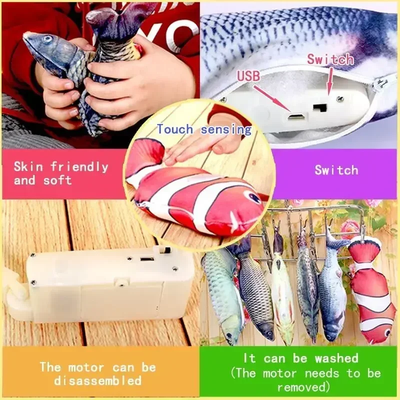 Mainan Kucing Simulasi Ikan El - Interactive Cat Toy ulasan dan harga